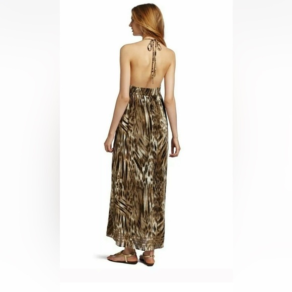 EUC LUCKY BRAND HALTER EMBROIDERED MAXI SZ large - Picture 2 of 15